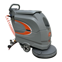 Electric floor scrubber